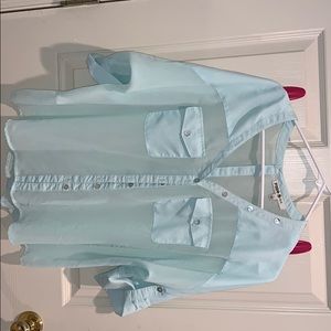 Light blue 3 quarter sleeve